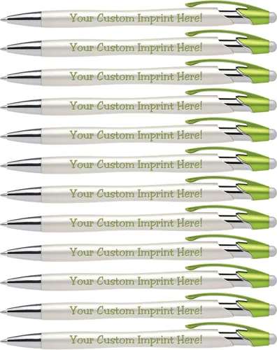 Miniatura 14 de ExpressDesigns™ - Bolígrafos personalizados con lápiz capacitivo - The Pearl - Bolígrafos metálicos personalizados con nombre impreso con tinta
