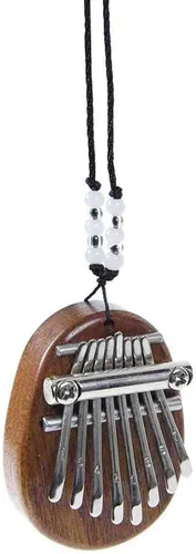 Miniatura 4 de 8 teclas mini kalimba exquisito dedo pulgar piano marimba musical buen accesorio colgante regalo