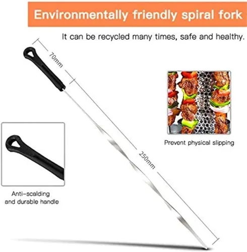 Miniatura 4 de Parrilla de barbacoa giratoria automática vertical sin humo para barbacoa con asador eléctrico para kebab, brochetas y asado para fiestas en casa