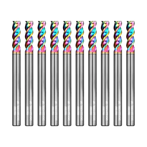 Miniatura 29 de Fresas WEXWE Tools Serie DLC de carburo con extremo cuadrado, revestimiento tipo diamante, fresa para aluminio, cobre, aleaciones de magnesio