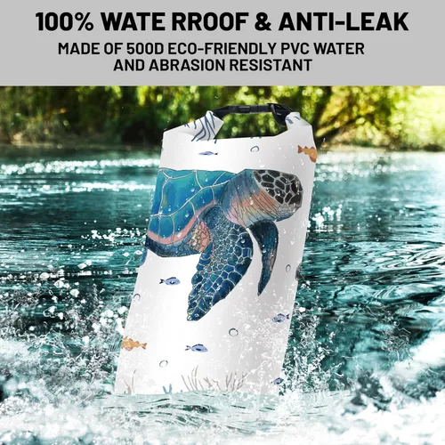 Miniatura 2 de Bolsa seca impermeable, mochila impermeable enrollable de 2L/5L/10L/20L/30L/40L, bolsas ligeras flotantes para kayak, canotaje, pesca, natación
