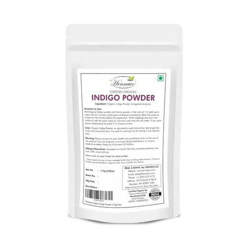 Miniatura 7 de Polvo índigo orgánico Tinte en polvo índigo Ideal para cabello negro y oscuro USDA Organic Polvo índigo para cabello Polvo orgánico