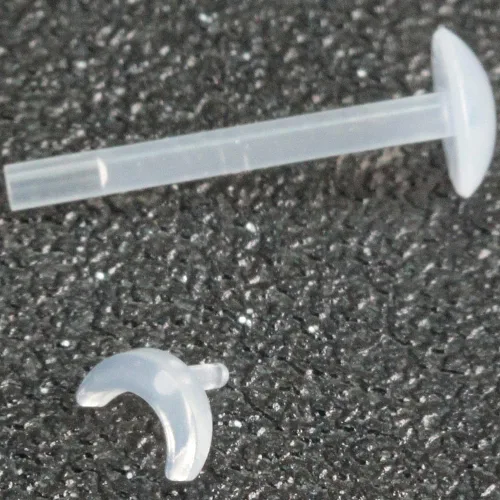 Miniatura 3 de 5 piezas de retenedores de labio, aretes de plástico para nariz, cartílago labial, joyería de acrílico para tragus, 0.047 pulgadas (0.047 in)