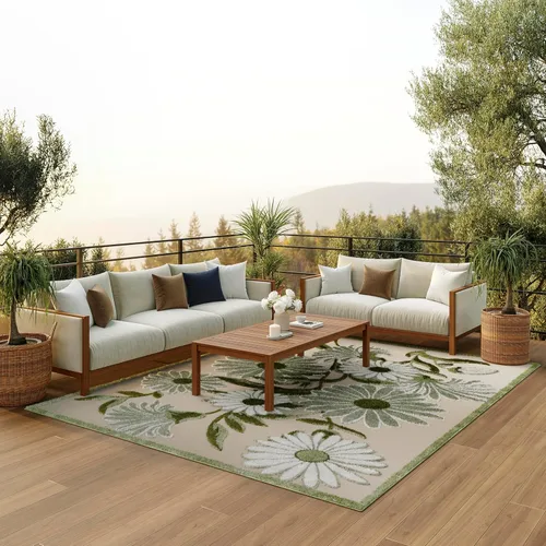 Miniatura 29 de Nourison Home Aloha - Alfombra beige de 2 pies 3 pulgadas x 12 pies, fácil de limpiar, no se desprende, para dormitorio, sala de estar, comedor