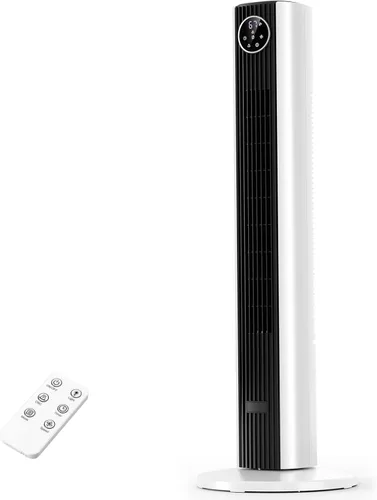 Miniatura 14 de Antarctic Star - Ventilador de torre portátil, ventilador de piso oscilante de 85°, ventilador silencioso de enfriamiento, temporizador de 12H, Negro