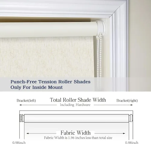 Miniatura 3 de Persianas enrollables opacas de montaje interior sin taladro, persianas de ventana de alta calidad, protección UV, fácil de instalar, para oficina
