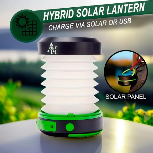 Miniatura 3 de Linterna solar para campamento, linternas LED para cortes de energía, luces de campamento, linterna de emergencia, lámpara plegable, recargable