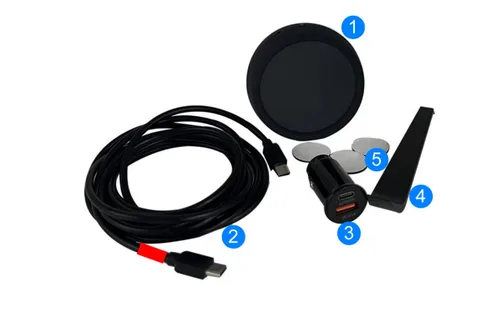 Miniatura 7 de ELING Pantalla frontal de 2-3/4 pulgadas, velocímetro GPS de 0-299 KM/H MPH, kit de módulo GPS inercial integrado con brújula y alarma de Negro