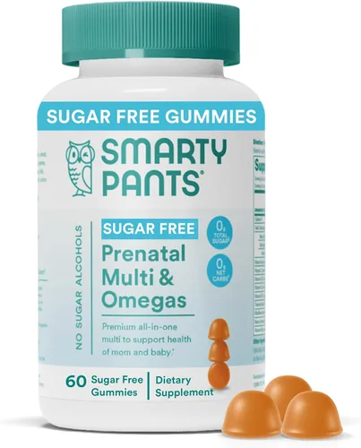 Vitaminas prenatales SmartyPants para mujeres, gomitas multivitamínicas sin azúcar: metilfolato, omega 3 (ALA) vitamina D3, C, vitamina B12, B6, A,