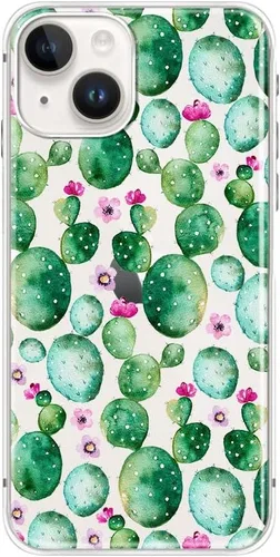 Miniatura 12 de Blingy's Funda para iPhone 14, bonito patrón de cerezas, estilo tropical, diseño tropical, funda protectora transparente de TPU suave de 6.1 Cerezas