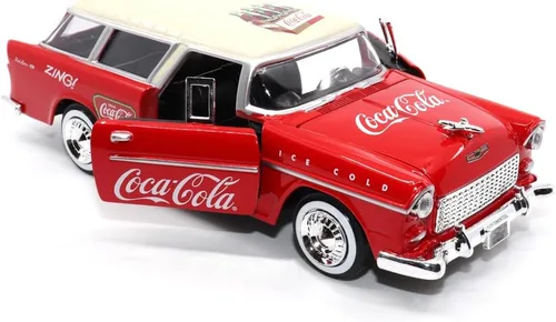 Miniatura 7 de Motor city classics Coca-Cola 1955 Chevy Nomad 1:24 Modelo a Escala Diecast Collectible 424057