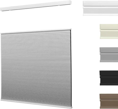 Boolegon Persianas Celulares Opacas de Arriba Hacia Abajo y de Abajo Hacia Arriba Sin Cordón con Coincidencia de Color Estilo Panal para Ventanas