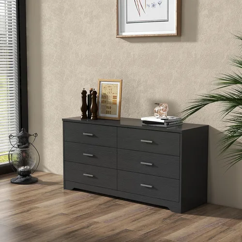 Miniatura 5 de Panana Cómoda para dormitorio con cajones de 5/6, cómoda de madera, organizador de almacenamiento para dormitorio, sala de estar, pasillo, guardería