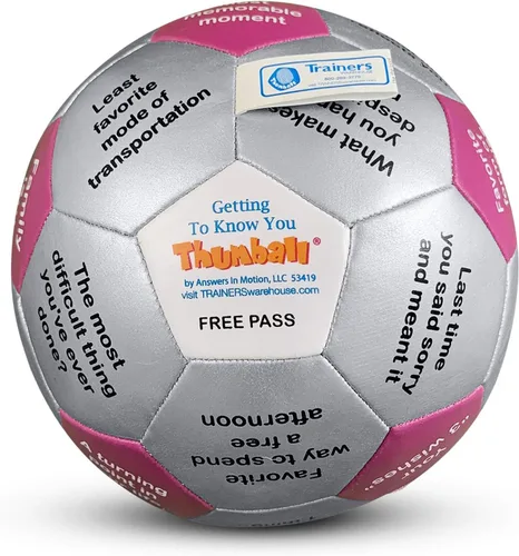 Miniatura 11 de Trainers Warehouse Colección Thumball de 6 pulgadas, 32 indicaciones para conversación, formación de equipos, relación y entrenamiento