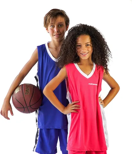 Miniatura 7 de Conjunto de camisetas de baloncesto prémium para niños, camisetas deportivas y pantalones cortos deportivos para jóvenes y niños de 6 a 12 años
