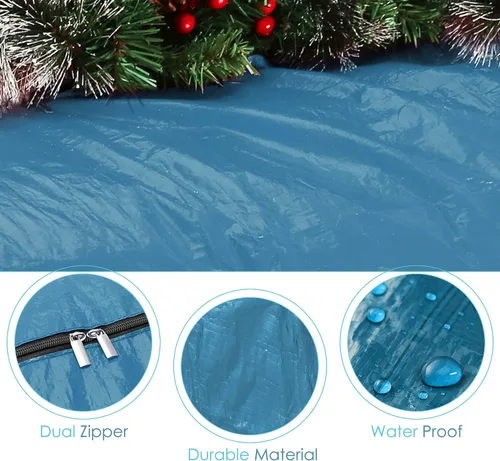 Miniatura 4 de Hearth & Harbor - Bolsa de almacenamiento para árbol de Navidad de 9 pies, bolsa para árbol de Navidad artificial con asas reforzadas, cremallera