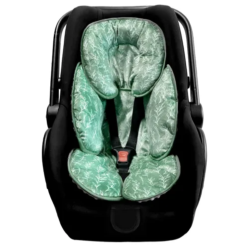 Miniatura 11 de Almohada de apoyo para la cabeza del asiento de automóvil infantil rosa, inserto reversible 2 en 1, cojín suave para cochecito, columpio, gorila