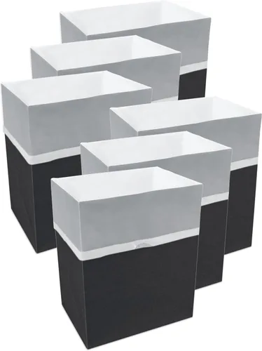 Miniatura 8 de Clean Cubes Botes de basura emergentes desechables de 13 galones (paquete de 6) con bolsas ajustadas – Contenedores plegables de basura y reciclaje