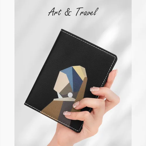 Miniatura 3 de Lychii Funda para pasaporte con bloqueo RFID, cartera delgada de piel sintética para pasaporte, para viajes, 5.7 x 4.1 pulgadas