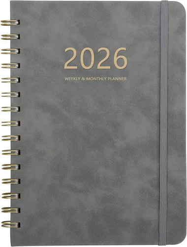 Miniatura 9 de Agenda 2026 – Agenda semanal y mensual 2026, enero 2026 a diciembre 2026, 6.4 x 8.5 pulgadas, agenda diaria con pestañas mensuales, cierre elástico