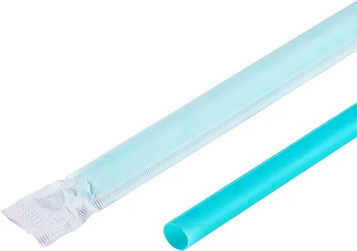 Miniatura 3 de Karat C9075(Aqua) Pajitas gigantes de 9 pulgadas (0.315 in) envueltas en papel - Aqua (caja de 2500)