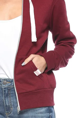 Miniatura 5 de Urban Look Sudadera con capucha de manga larga con cremallera y forro polar para mujer