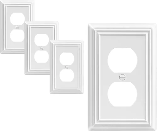 Miniatura 21 de DEWENWILS Paquete de 4 placas de pared de metal, cubierta de interruptor de palanca individual, resistente a la corrosión, níquel cepillado