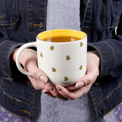 Miniatura 7 de Christian Art Gifts Taza grande de cerámica para café y té para mujeres: Las palabras amables son como la miel Versículo bíblico inspirador,