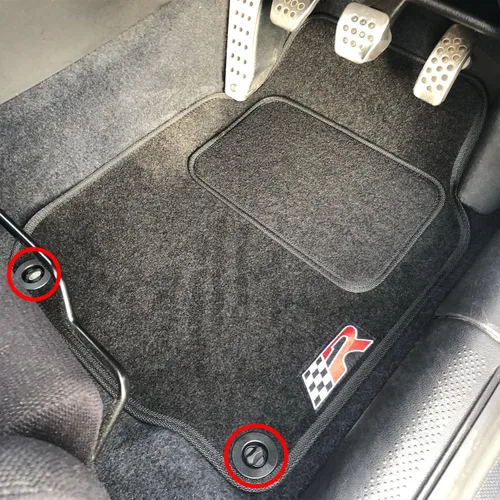 Miniatura 7 de Juego de 8 clips de retención para alfombrillas compatibles con Volkswagen 3D0864851B41 + 3D0061795B41 para Beetle Eos GTI Jetta Passat Rabbit