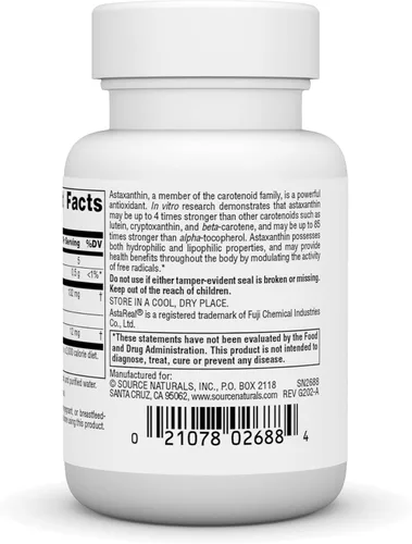 Miniatura 3 de Source Naturals Astaxantina, carotenoide antioxidante, 12 mg - 30 cápsulas blandas