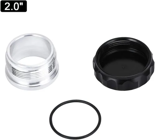 Miniatura 3 de PTNHZ OD 2"/50.8mm Tapa de cuello de llenado de aluminio forjado en billete para tanque de combustible, aceite y agua en color negro