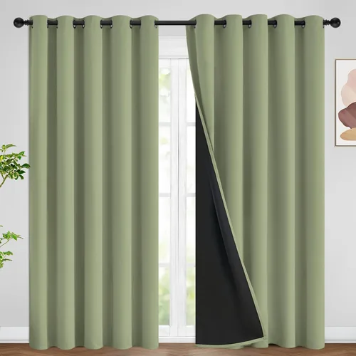 Miniatura 94 de SimpleHome - Cortinas opacas 100% para recámara, cortinas de ventana con ojales beige, con aislamiento térmico, cortinas de oscurecimiento