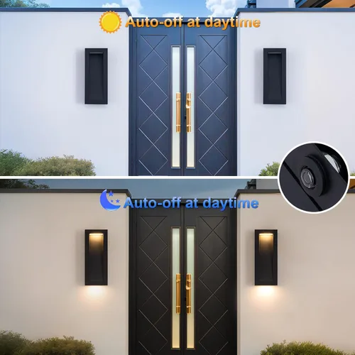 Miniatura 2 de Yisuro Moderna lámpara de pared para exteriores con LED, accesorios de iluminación exterior integrados de 3000 K, luces de montaje en pared exterior