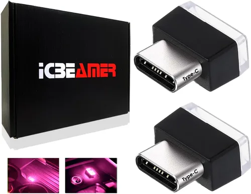 Miniatura 37 de ICBEAMER Smart USB 1-Paquete (Azul) Luz de Noche LED Automática Plug-in Miniatura para Coche, Van, Pickup, Camión, Interior, Maletero, Iluminación