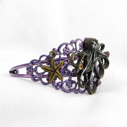 Miniatura 3 de Ursula Pulpo Brazalete Metal Steampunk Bajo el Mar