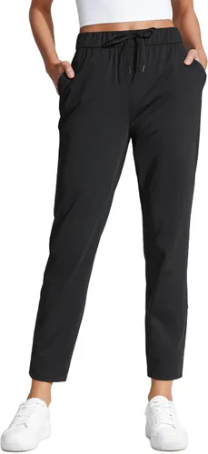 CRZ YOGA - Pantalones de golf elásticos en 4 direcciones para mujer, de 27 pulgadas, pantalones casuales de 78, pantalones deportivos con bolsillos