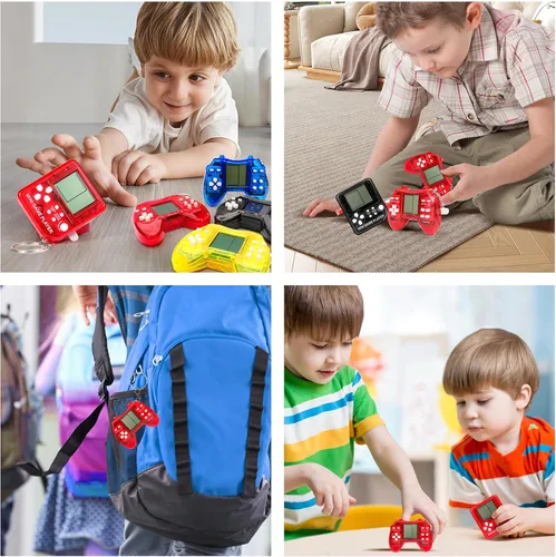 Miniatura 6 de SSRMX 24 piezas de recuerdos de fiesta de videojuegos para niños, mini llavero de juegos de arcade, regalos de fiesta de cumpleaños, premios de aula