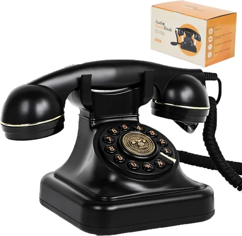 Miniatura 7 de Libro de invitados de audio, teléfono de boda, graba mensajes de audio personalizados con libro de invitados retro para boda, fiesta de cumpleaños
