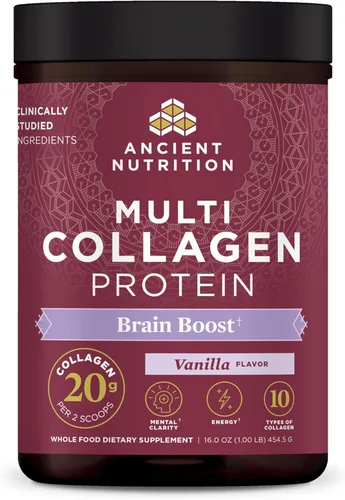 Ancient Nutrition - Polvo de Proteína de Colágeno, Proteína Multicolágeno, Péptidos de Colágeno Hidrolizados para la Piel y las Uñas, Suplemento