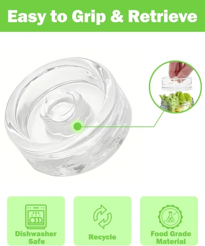 Miniatura 2 de Kit de fermentación para tarro Mason de boca ancha con 4 pesos de fermentación de vidrio, 4 tapas de fermentación, 4 esclusas de aire, 5 anillos