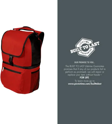 Miniatura 10 de PICNIC TIME NCAA Arkansas Razorbacks Zuma Mochila térmica aislada, rojo (634-00-100-034-0)