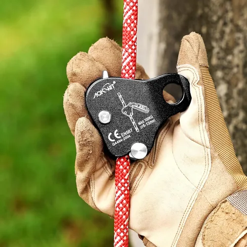 Miniatura 14 de Cuerda de escalada Ascender Grab Protección contra caídas Dispositivo de Belay Equipo de escalada de árboles, Equipo de rapel Ascensor de cuerda