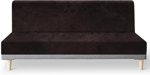 Miniatura 18 de molasofa - Funda elástica para futón de aspecto de cuero, cubierta para sofá sin brazos, protector de muebles con parte inferior elástica, funda