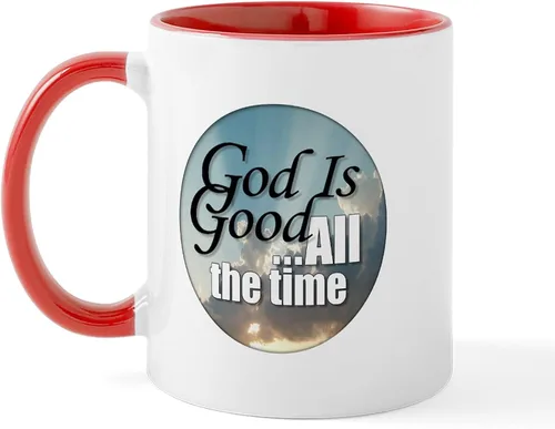 Miniatura 8 de CafePress Taza de café de cerámica de 11 oz (11.0 fl oz) con texto en inglés "God Is Good