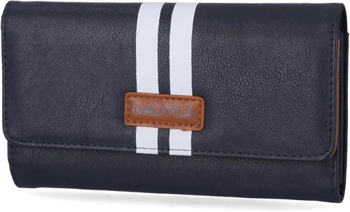 Miniatura 13 de Nautica Money Manager RFID - Cartera delgada y pequeña para mujer - Porta tarjetas de crédito con monedero y cartera con cremallera, organizador