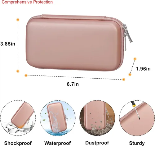 Miniatura 3 de Elonbo Estuche de transporte para Apple MagSafe Charger Battery Pack, bolsa organizadora de viaje dura para cargador magnético seguro para iPhone