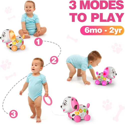 Miniatura 2 de Juguetes musicales 3 en 1 para cachorros para niña de 1 año de regalo, juguete educativo para bebé de 6-12-18 meses, primer regalo de cumpleaños