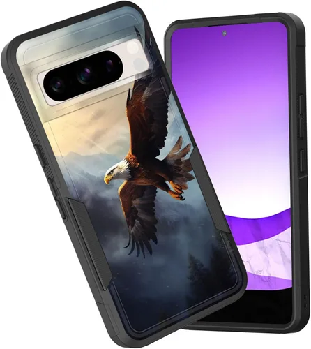 Miniatura 100 de Funda para Pixel 6A, funda híbrida de doble capa resistente a prueba de golpes de policarbonato duro de silicona suave TPU para Google Pixel 6A