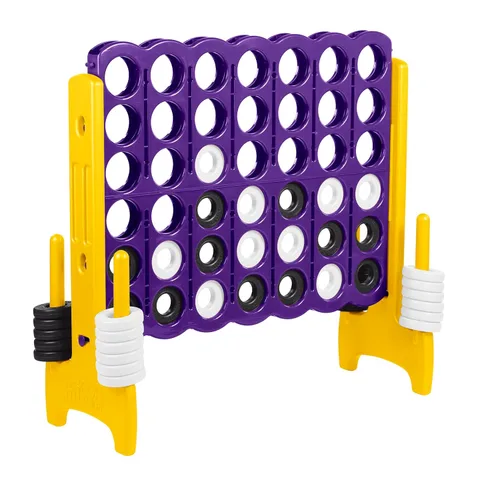 Miniatura 17 de ECR4Kids - Juego de mesa Jumbo de 4 en fila para niños, adultos y familias, para uso en interiores y exteriores, de 4 pies de alto