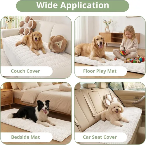 Miniatura 2 de OstepDecor Funda de sofá para perros, funda de sofá antideslizante lavable para mascotas, funda de sofá suave para sofá, sofá biplaza y seccional